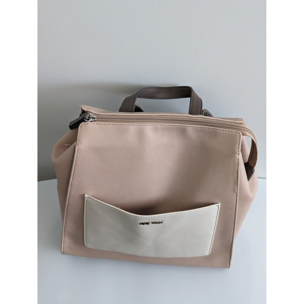 Nine West Purse Backpack Beige and White